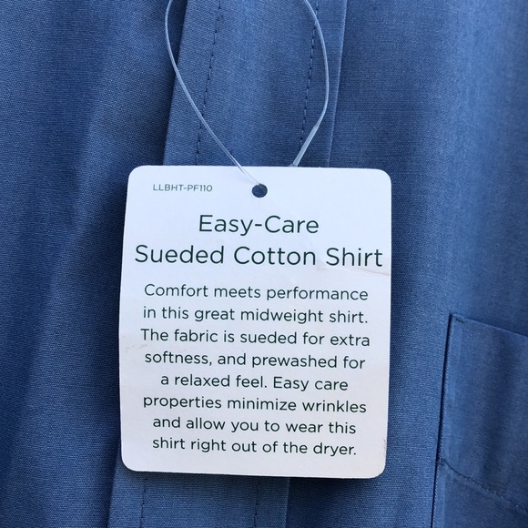 NWT! / L.L. BEAN - Easy Care Sueded Cotton Button Down Shirt - Picture 3 of 6